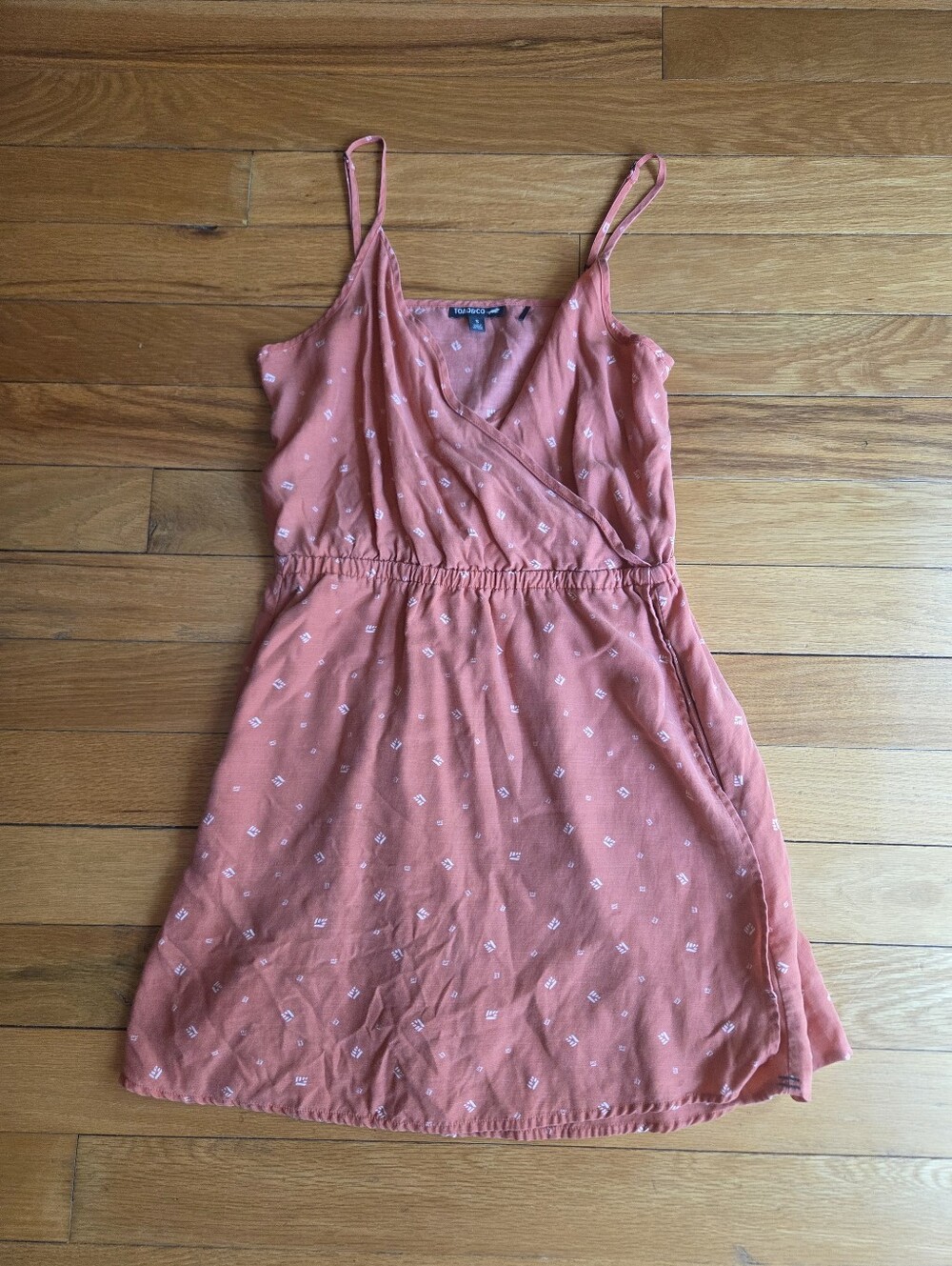 Toad&Co Coral Sleeveless Faux-Wrap Mini Dress Size Small